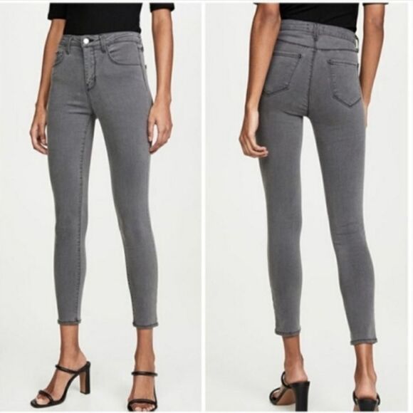 L'Agence Marguerite Skinny High-Rise Jeans in Cast Iron - Picture 1 of 11